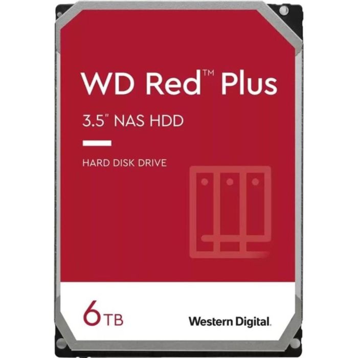 Western Digital WD Red Plus Disco Duro Interno 6TB NAS 3.5" SATA III 5400 RPM 256MB