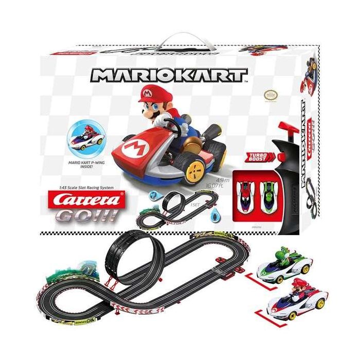 Carrera Pista de Slot Nintendo Mario Kart P-Wing, Circuito con 2 Coches (Mario y Yoshi), 4,9 Metros y 2 Jugadores (+6 años) 0 Carrera Pista de Slot Nintendo Mario Kart P-Wing, Circuito con 2 Coches (Mario y Yoshi), 4,9 Metros y 2 Jugadores (+6 años) 0