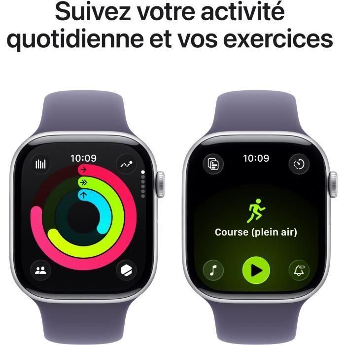 Apple Watch Series 11 GPS + Cellular - MFCR4ZRA - 46 mm - Caja aluminio plateado - Correa deportiva púrpura niebla M/L 3 Apple Watch Series 11 GPS + Cellular - MFCR4ZRA - 46 mm - Caja aluminio plateado - Correa deportiva púrpura niebla M/L 3