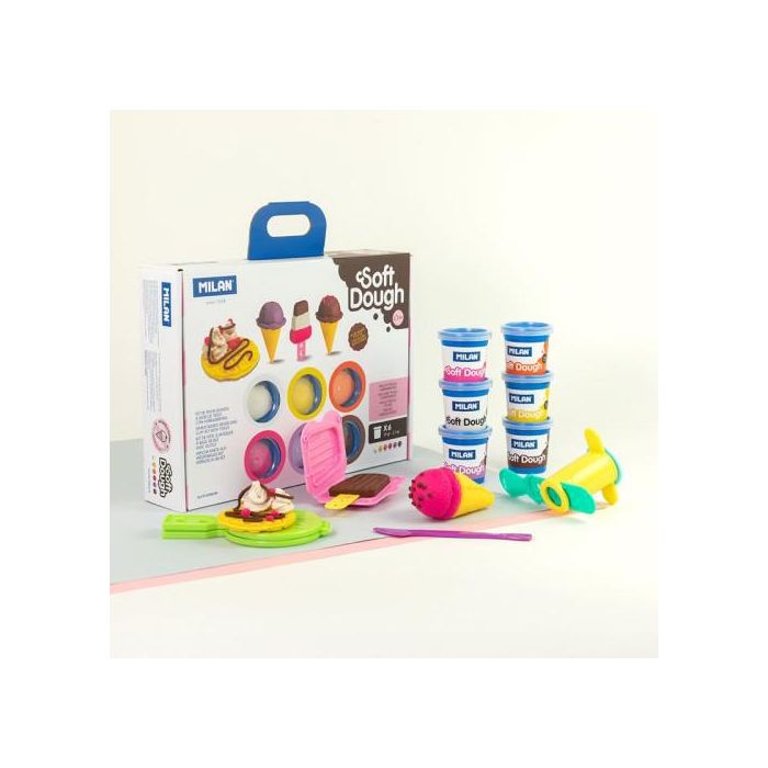 Milan Maletín 6 Botes Pasta Blanda Soft Dough 59g + Herramientas Helados y Gofres 913306ICW 6 Milan Maletín 6 Botes Pasta Blanda Soft Dough 59g + Herramientas Helados y Gofres 913306ICW 6