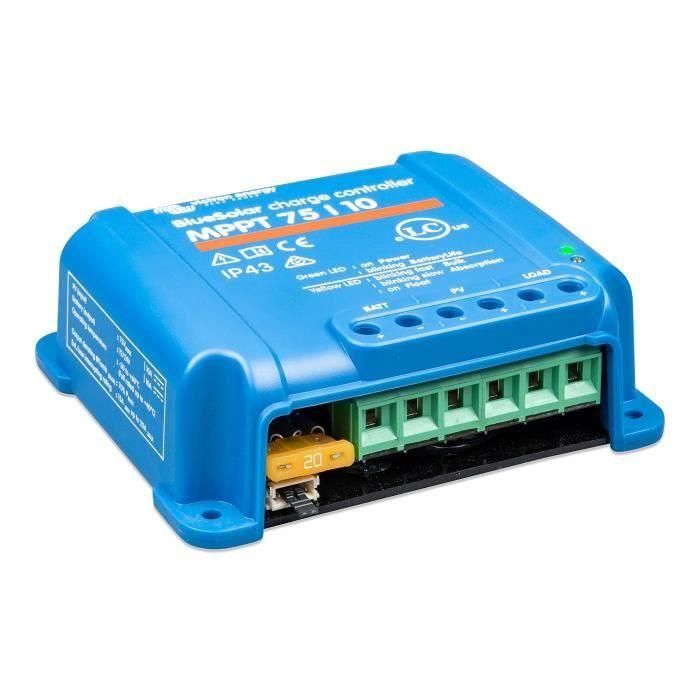 Victron 75/10 Regulador solar MPPT Blue Solar para sistemas de 12V y 24V, corriente de carga máxima 10A 1 Victron 75/10 Regulador solar MPPT Blue Solar para sistemas de 12V y 24V, corriente de carga máxima 10A 1