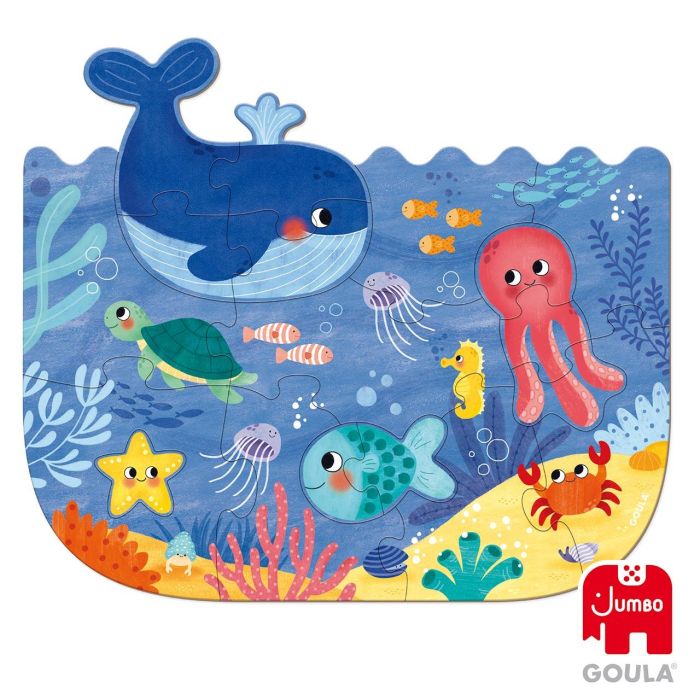Goula Puzzle XXL Océano Puzzle de Cartón de Gran Calidad 18 Piezas Gigantes para Niños a partir de 3 Años 1