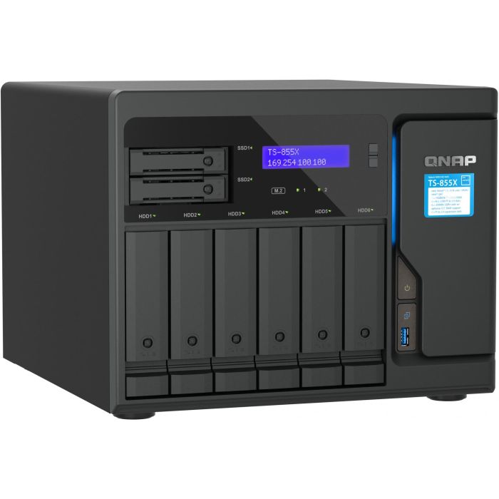 Qnap TS-855X-8G Servidor NAS 6+2 Bahías, Intel Atom C5125 8-core, 8GB DDR4, 2x2.5GbE 4 Qnap TS-855X-8G Servidor NAS 6+2 Bahías, Intel Atom C5125 8-core, 8GB DDR4, 2x2.5GbE 4