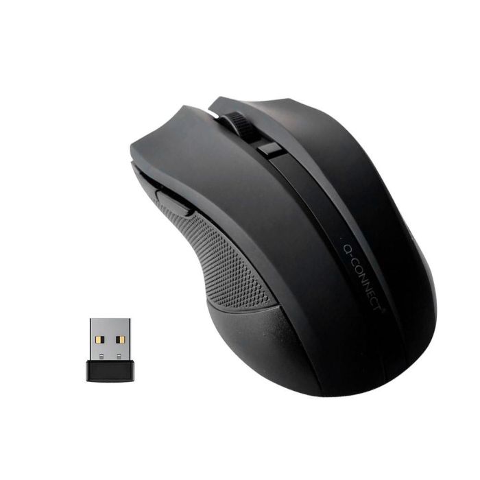 Raton Q-Connect Optico Inalambrico 1000 Dpi Receptor Usb 2,4 grhz Negro