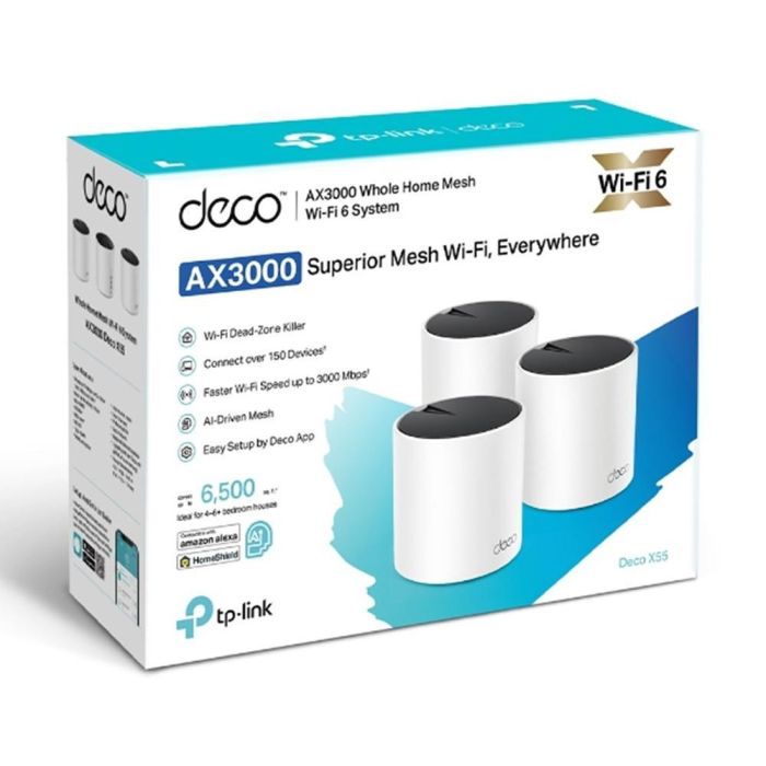 Sistema Mesh TP-Link Deco X55 3000Mbps/ 2.4GHz 5GHz/ Pack de 3 2 Sistema Mesh TP-Link Deco X55 3000Mbps/ 2.4GHz 5GHz/ Pack de 3 2