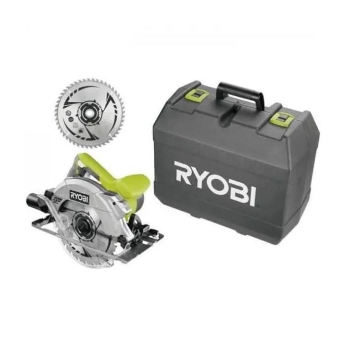 Ryobi Sierra Circular 1600W - 190mm con 2 Hojas (48 y 24 dientes) y Láser - Incluye Maletín 1