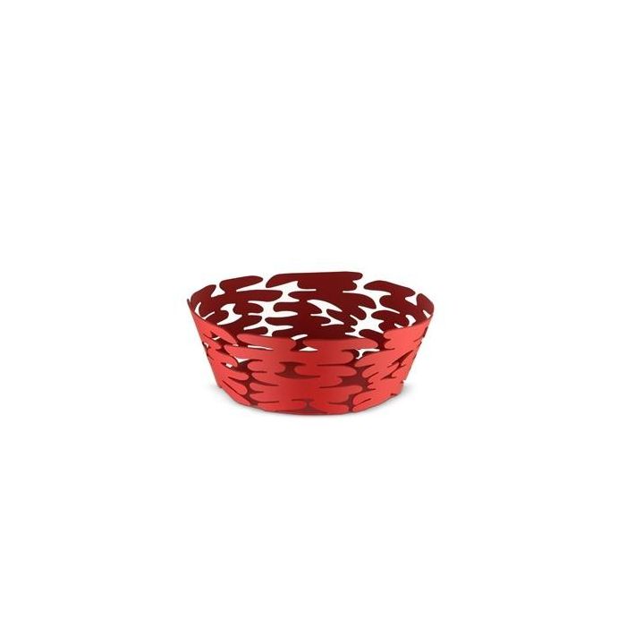 Alessi BM10/18 R Barket Cesto Redondo Acero y Resina Rojo 18cm para Mesa Alessi BM10/18 R Barket Cesto Redondo Acero y Resina Rojo 18cm para Mesa