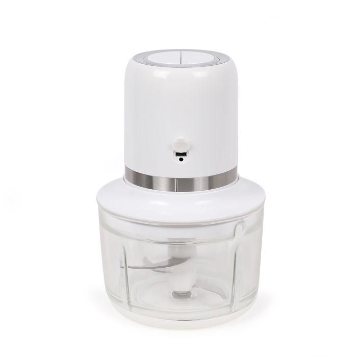 Picadora eléctrica inalámbrica - LIVOO - 200 W - 2 velocidades - 1,2 L - 4 cuchillas de acero - Blanco 1 Picadora eléctrica inalámbrica - LIVOO - 200 W - 2 velocidades - 1,2 L - 4 cuchillas de acero - Blanco 1