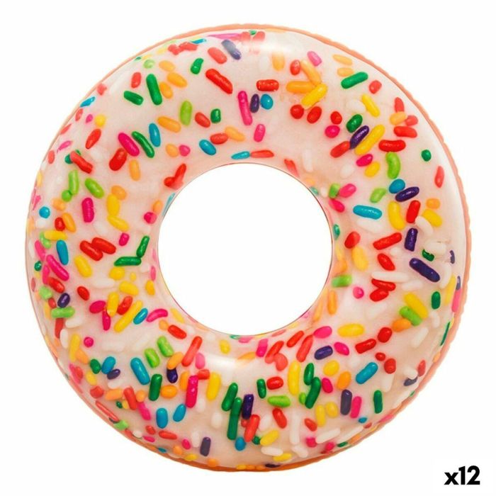 Rueda Hinchable Intex Donut Blanco 114 x 25 x 114 cm (12 Unidades)