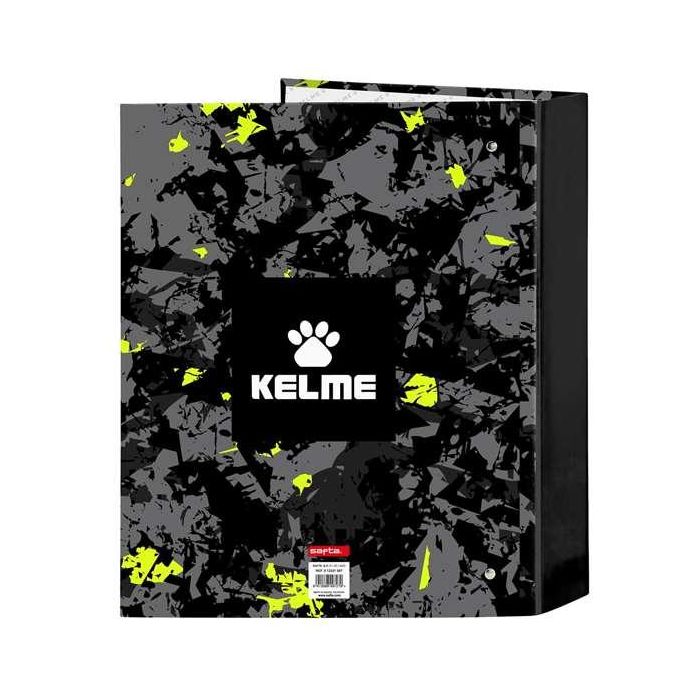 Carpeta de anillas Kelme Jungle Negro Gris Lima A4 (27 x 33 x 6 cm) 1