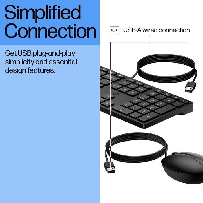 HP USB 320MK Wired Keyboard & Mouse Set - POR 4 HP USB 320MK Wired Keyboard & Mouse Set - POR 4