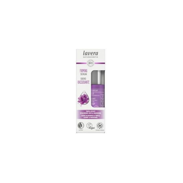 LAVERA Serum Facial Reafirmante con Ácido Hialurónico y Bakuchiol 30 ml – Hidratación Intensa y Antiedad