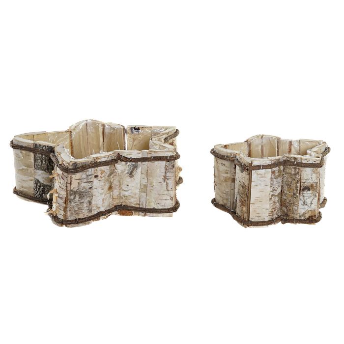 DKD Home Decor Centro de Mesa Navidad Alpina con Estrella de Abedul y Ratán Natural 27x27x10 cm (Set de 2 Unidades) 0 DKD Home Decor Centro de Mesa Navidad Alpina con Estrella de Abedul y Ratán Natural 27x27x10 cm (Set de 2 Unidades) 0