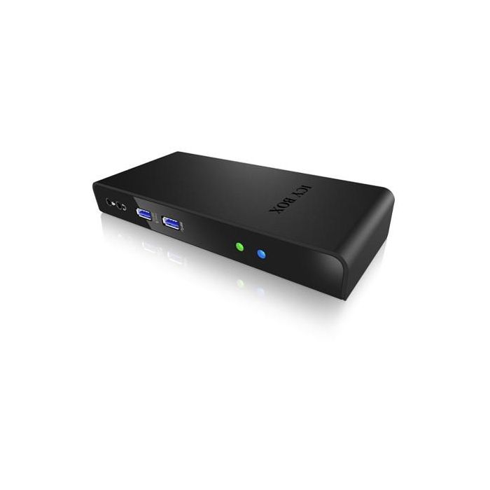 ICY BOX IB-DK2241AC Docking Station USB 3.0 11-en-1 con HDMI/DVI, Ethernet Gigabit y 2K para Doble Monitor 10