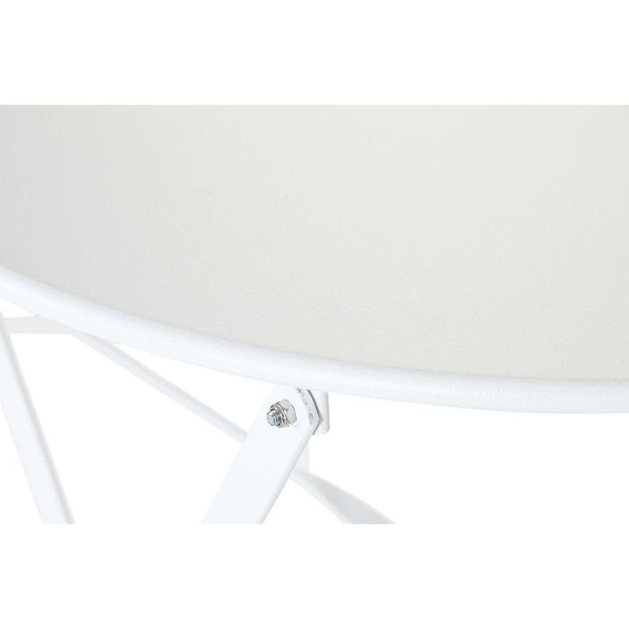 DKD Home Decor Mesa Terraza y Jardín de Metal Blanco 60 x 71 x 60 cm - Set de 3 unidades 5 DKD Home Decor Mesa Terraza y Jardín de Metal Blanco 60 x 71 x 60 cm - Set de 3 unidades 5