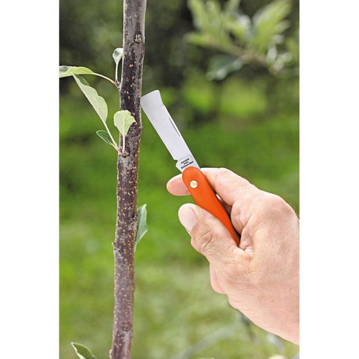 Stocker Navaja de Injertar 55 mm, Mango de Plástico, con Levanta Corteza para Jardinería y Poda 1