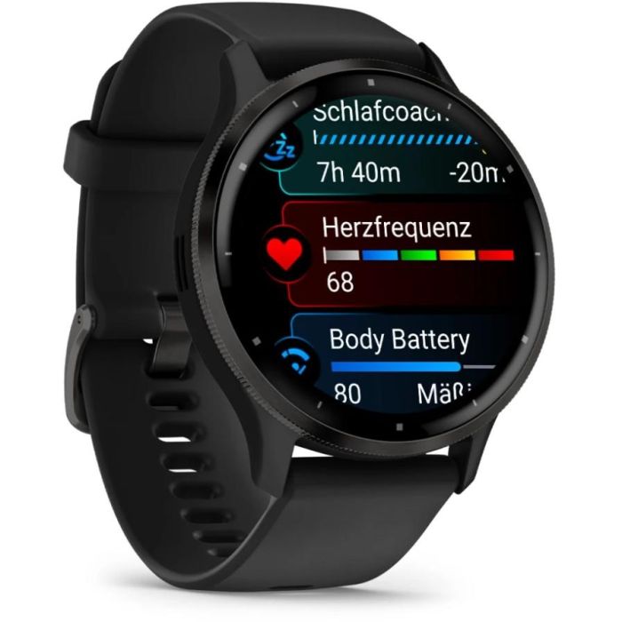 Garmin Venu 3 Reloj Inteligente 45mm Negro AMOLED Táctil GPS 1.4" Resistencia Agua 5 ATM 2