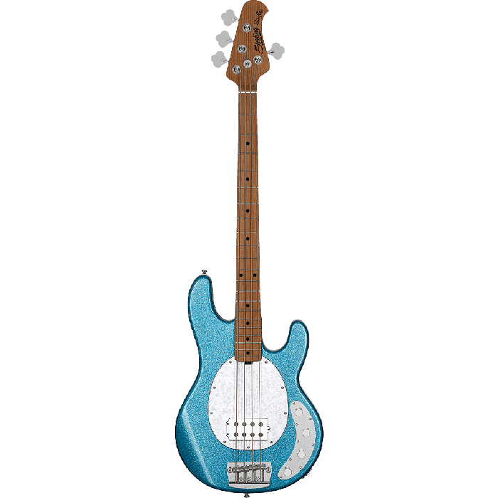 Sterling Ray34 Rm/M Bajo Eléctrico StingRay Blue Sparkle con Mástil de Arce y Pastillas Alnico Humbucking