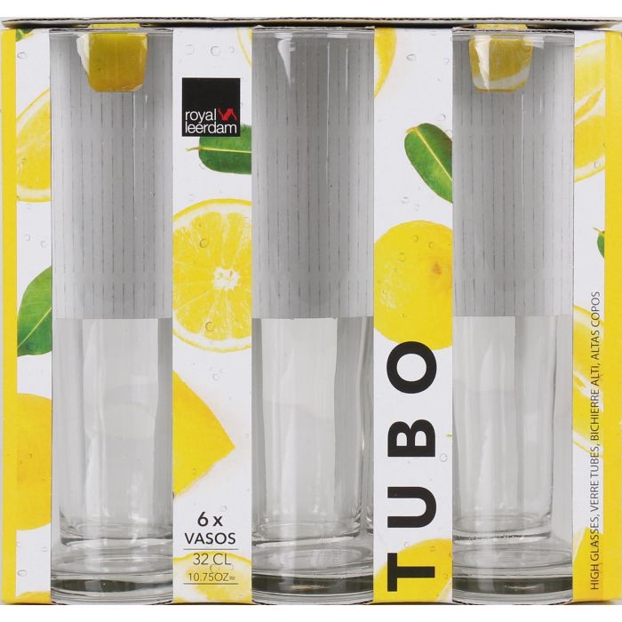 Set de 6 Vasos Tubo Lemon 32 cl - Royal Leerdam (4 Cajas) 1