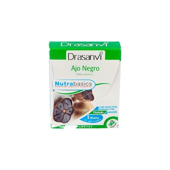 Nutrabasics Ajo Negro 24 Cápsulas - Extracto fermentado Allium sativum L. 500mg S-Alil cisteína