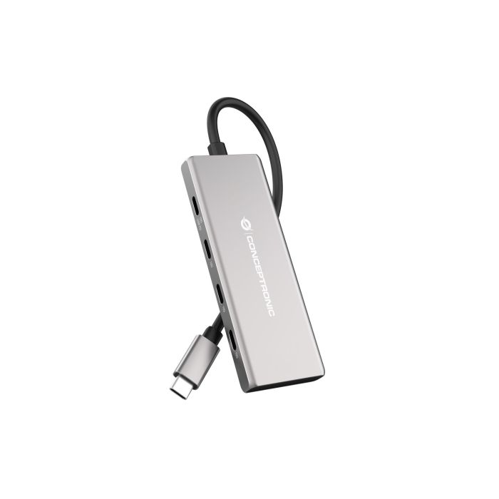 Conceptronic HUBBIES17G Hub USB Tipo C 7 Puertos USB 3.2 Gen 2 10Gbps Power Delivery 100W