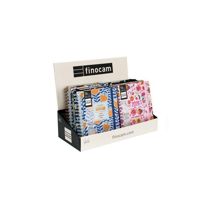 Agenda Anual (2025-26) Finocam Catalan 16 Meses Vitae+Tempus Assortiment Expositor De 8