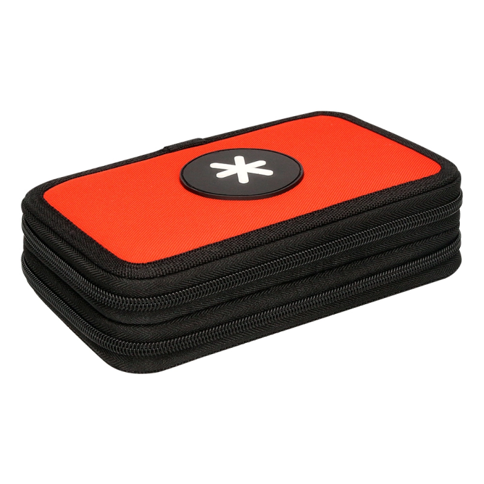 Antartik Plumier Escolar Doble Cremallera Rojo 28 Piezas (12 Rotuladores, 12 Lápices, Goma, Sacapuntas, 2 Lápices HB) 4