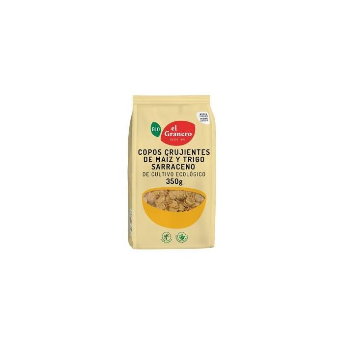 Copos De Maiz Y Trigo Sarraceno Crujientes 350Gr. Copos De Maiz Y Trigo Sarraceno Crujientes 350Gr.