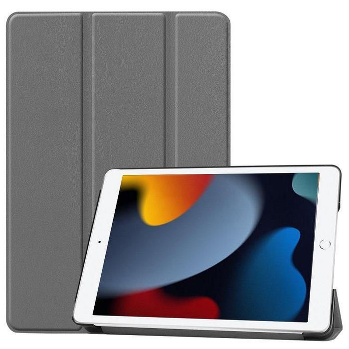CoreParts Cover For iPad 7/8/9 (2019-2021) 10.2inch Tri-fold Caster Hard Shell Cover with Auto Wake Function - Gray CoreParts Cover For iPad 7/8/9 (2019-2021) 10.2inch Tri-fold Caster Hard Shell Cover with Auto Wake Function - Gray