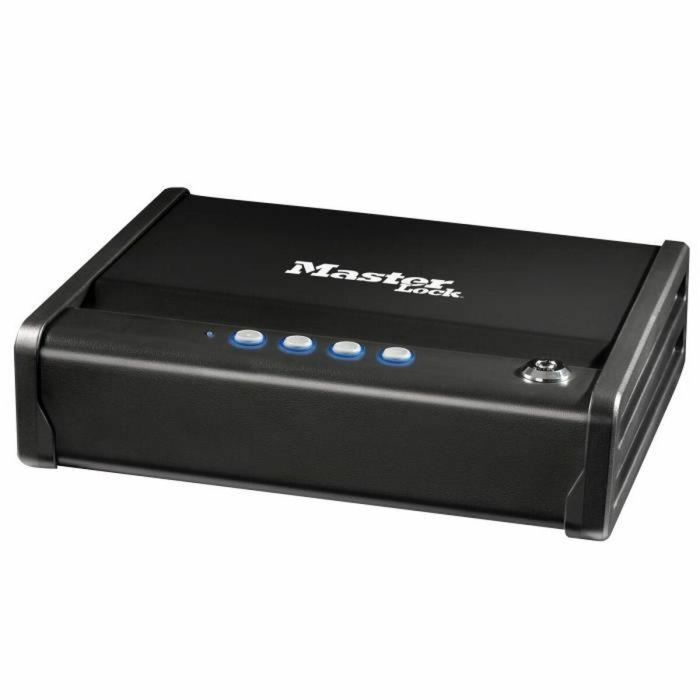 Master Lock Caja fuerte compacta de alta seguridad, apertura dual: código electrónico y llave, Acero 2.3 L 4