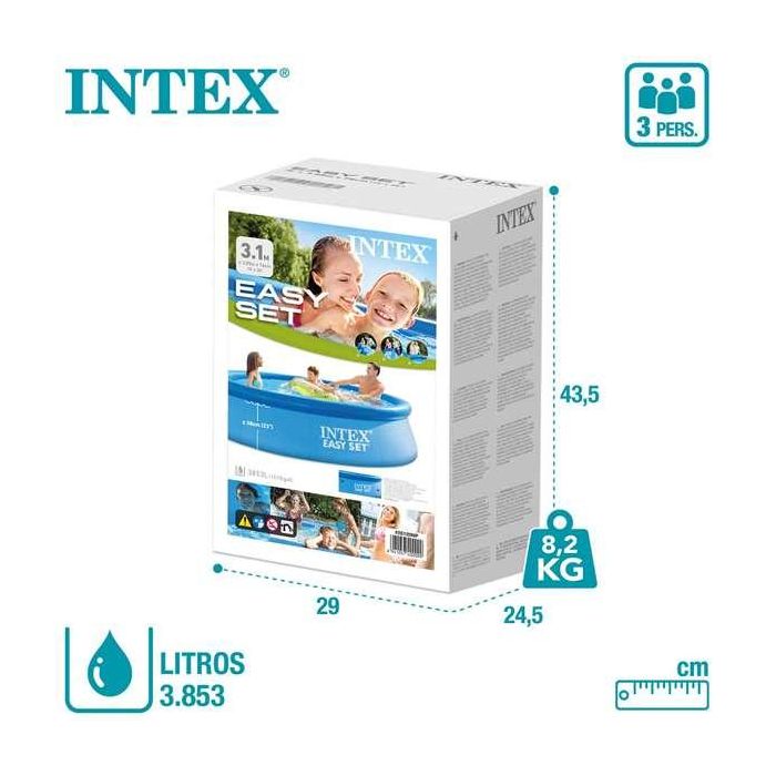 Intex Piscina Easy Set Redonda 305x76cm 3853L con Depuradora para Niños y Adultos 5