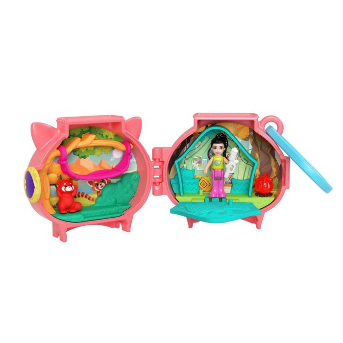 Estuche Panda Rojo Mini Figuras Polly Pocket Hmx20 Mattel 2