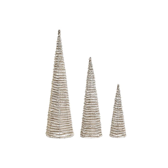 Cono Navidad Moderna DKD Home Decor Blanco Natural 20 x 80 x 20 cm Set de 3 3 Cono Navidad Moderna DKD Home Decor Blanco Natural 20 x 80 x 20 cm Set de 3 3