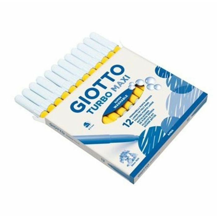 Set de Rotuladores Giotto Turbo Maxi Amarillo (5 Unidades) 2 Set de Rotuladores Giotto Turbo Maxi Amarillo (5 Unidades) 2