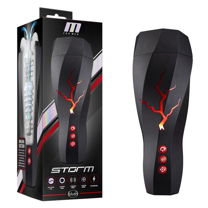 Masturbador Masculino Blush M for Men Storm Blanco Masturbador Masculino Blush M for Men Storm Blanco