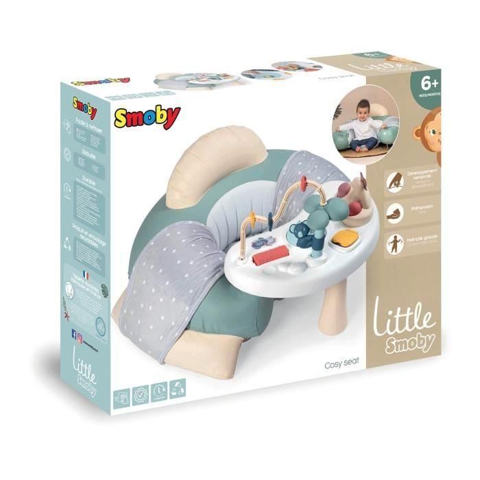 Smoby LS Asiento Acogedor Little Smoby Hinchable para Bebés que Empiezan a Sentarse con Tableta de Actividades Educativas 5