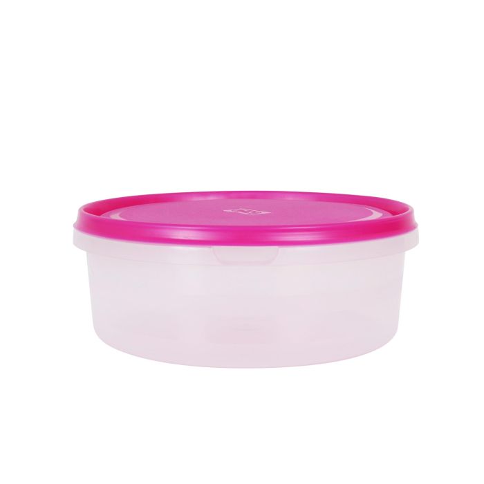 Inde Fiambrera Redonda 1.25L Colores 19x19x7.5 cm (12 Unidades)