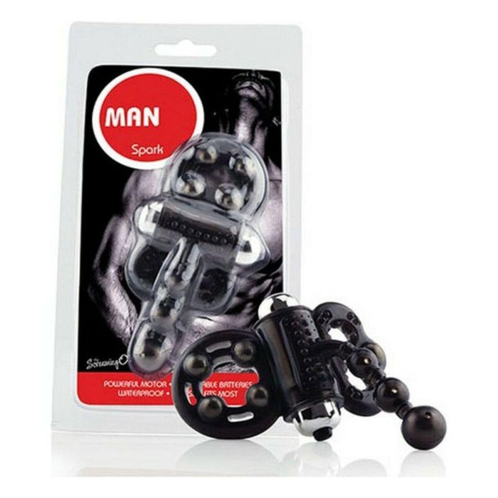 Anillo Vibrador para el Pene The Screaming O Man Spark Negro 1