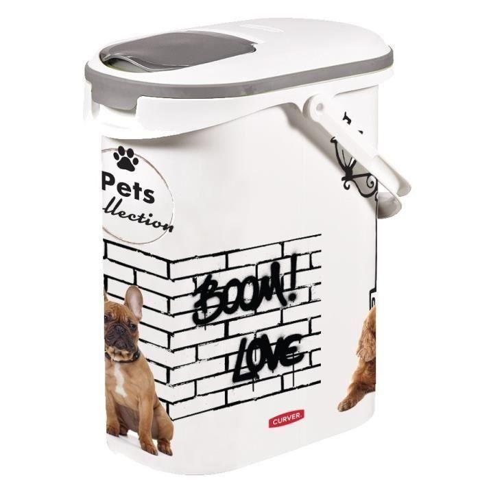 Contenedor de croquetas CURVER - 10L/4 kg - PETS COLLECTION - Para perros 1 Contenedor de croquetas CURVER - 10L/4 kg - PETS COLLECTION - Para perros 1