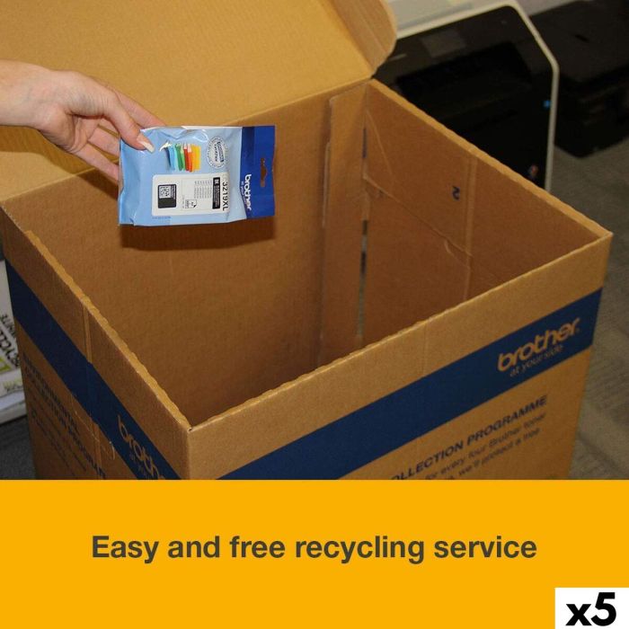 Cartucho de Tinta Original Brother Amarillo (5 Unidades) 10