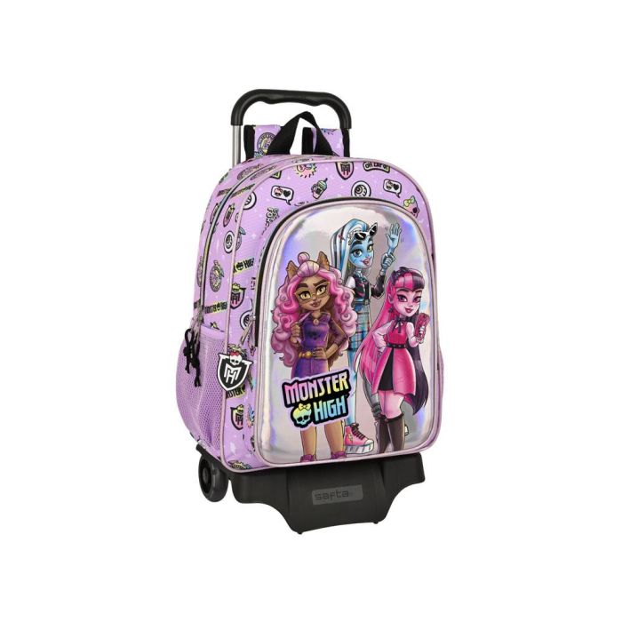 Mochila Escolar con Ruedas Monster High Best boos Lila 33 x 42 x 14 cm