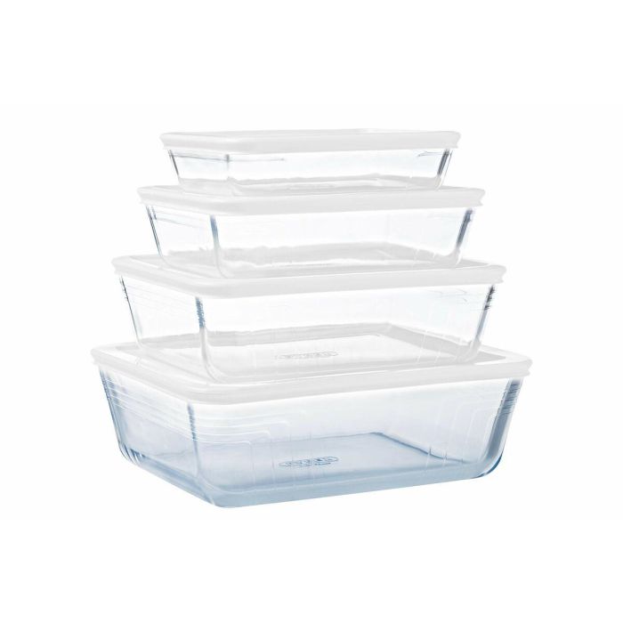 Recipiente Conservador de Alimentos Pyrex Blanco Transparente Rectangular 1,5 L 11 Recipiente Conservador de Alimentos Pyrex Blanco Transparente Rectangular 1,5 L 11