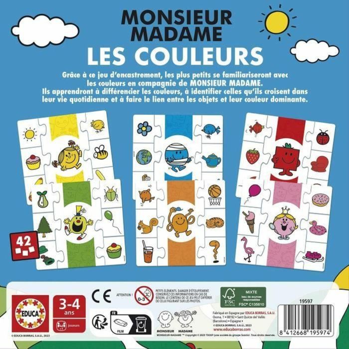 Educa EDU8412668195974 Juego de Aprendizaje Monsieur Madame Colores 1 Educa EDU8412668195974 Juego de Aprendizaje Monsieur Madame Colores 1