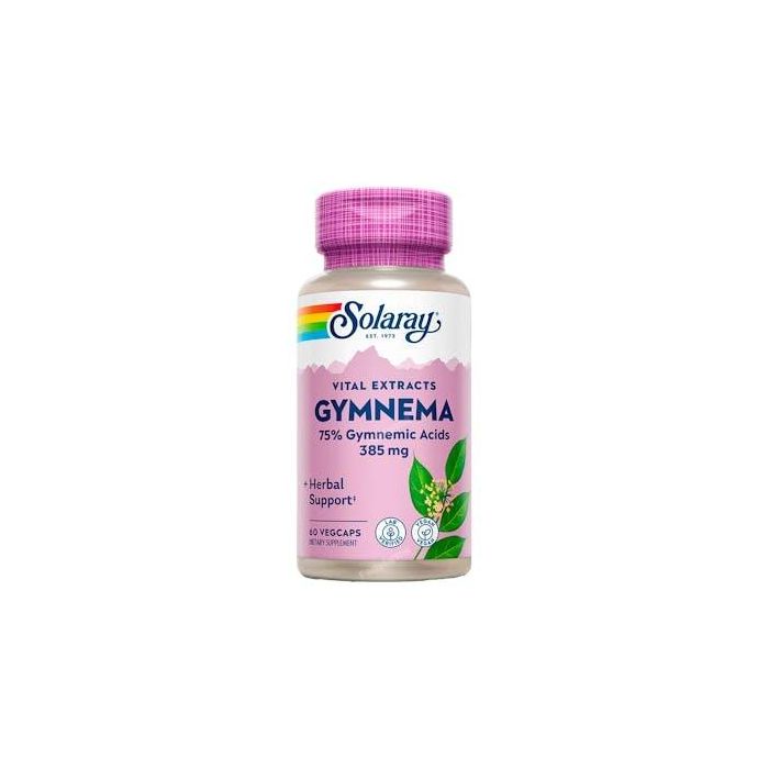 SOLARAY Gymnema 385mg Ácidos Gimnémicos. Ayuda Niveles Azúcar Normales. 60 Cápsulas