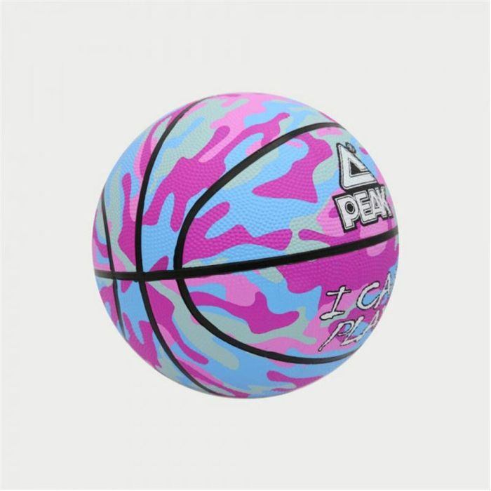 Balón de Baloncesto Peak Peak Camo Ball Azul Rosa claro (Talla 5) 2