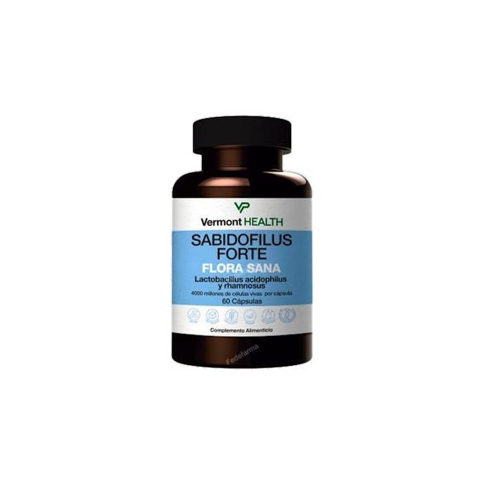 VERMONT HEALTH Sabidofilus Forte 60 cápsulas, probióticos para sistema digestivo e inmunitario, útil con antibióticos