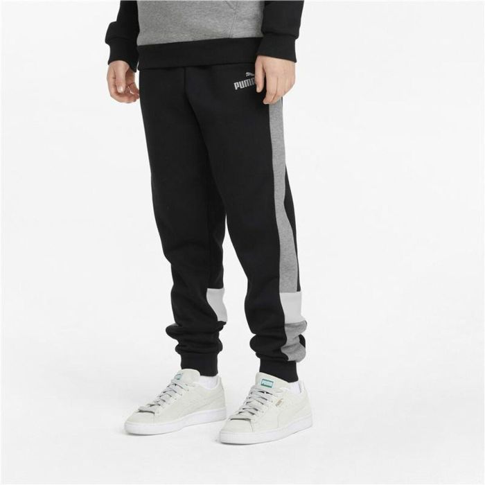Pantalón de Chándal para Niños Puma Essentials+ Colorblock Negro Niños 2 Pantalón de Chándal para Niños Puma Essentials+ Colorblock Negro Niños 2