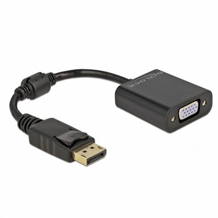 Adaptador DisplayPort a VGA DELOCK 61006 Negro