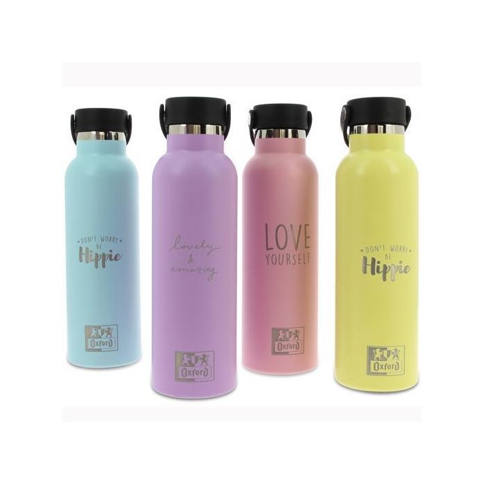 Oxford Botella Termo Rumbott Tie Dye 60 cL Acero Inoxidable 304, Recubrimiento Cerámico, 4 Colores Pastel