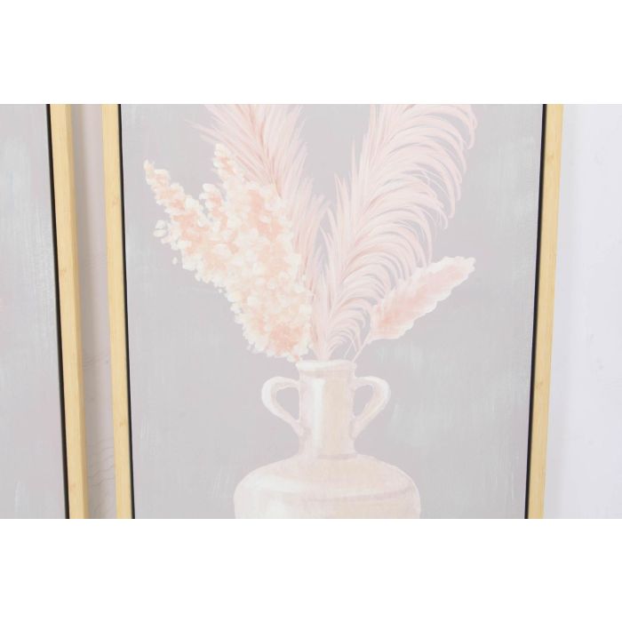 DKD Home Decor Cuadro Shabby Gris Beige 4 x 70 x 50 cm (2 Unidades) Lienzo Ps 2